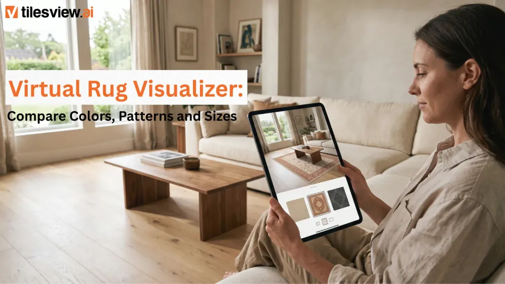 Visualizador de tapete virtual: compare cores, padrões e tamanhos