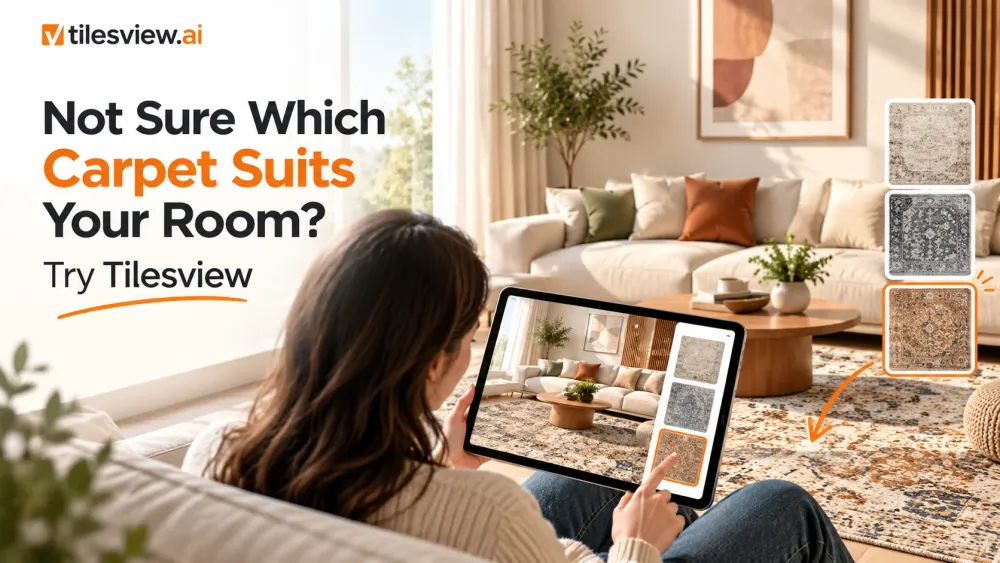 Não tem certeza de qual carpete combina com seu quarto? Experimente o Tilesview
